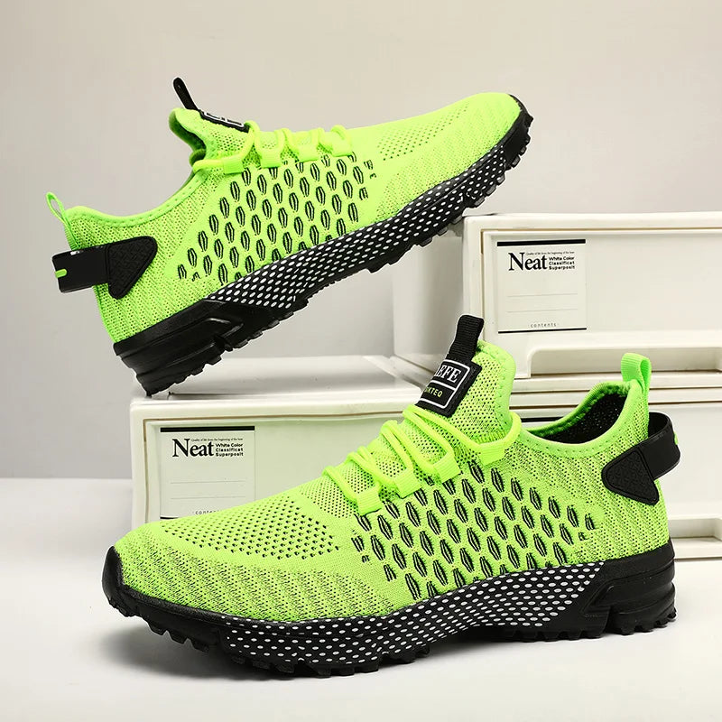 2023 Men Running Shoes Lightweight Male Walking Shoes Breathable Lace up Men Sneakers Outdoor Sports Tennis Non-Slip Casual Shoe