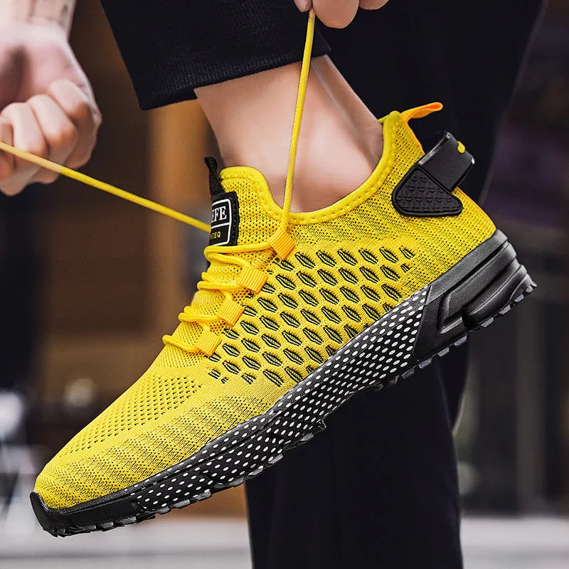 2023 Men Running Shoes Lightweight Male Walking Shoes Breathable Lace up Men Sneakers Outdoor Sports Tennis Non-Slip Casual Shoe
