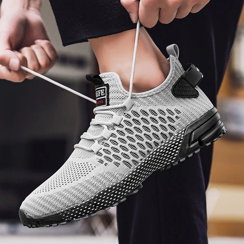 2023 Men Running Shoes Lightweight Male Walking Shoes Breathable Lace up Men Sneakers Outdoor Sports Tennis Non-Slip Casual Shoe